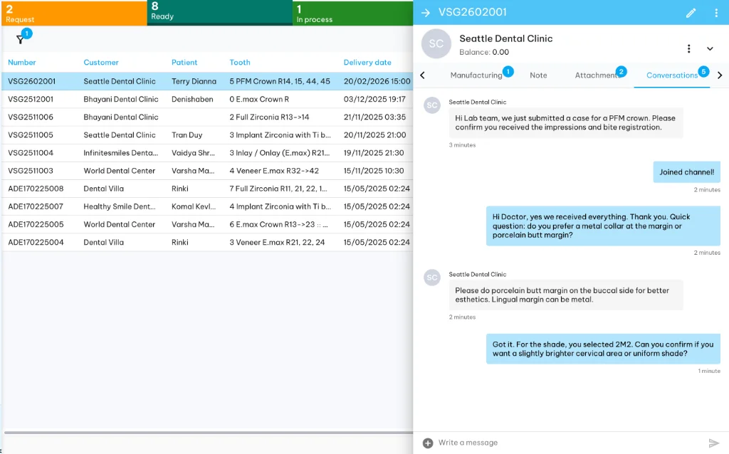 Clinic Interface - Affordable dental lab management software, free trial