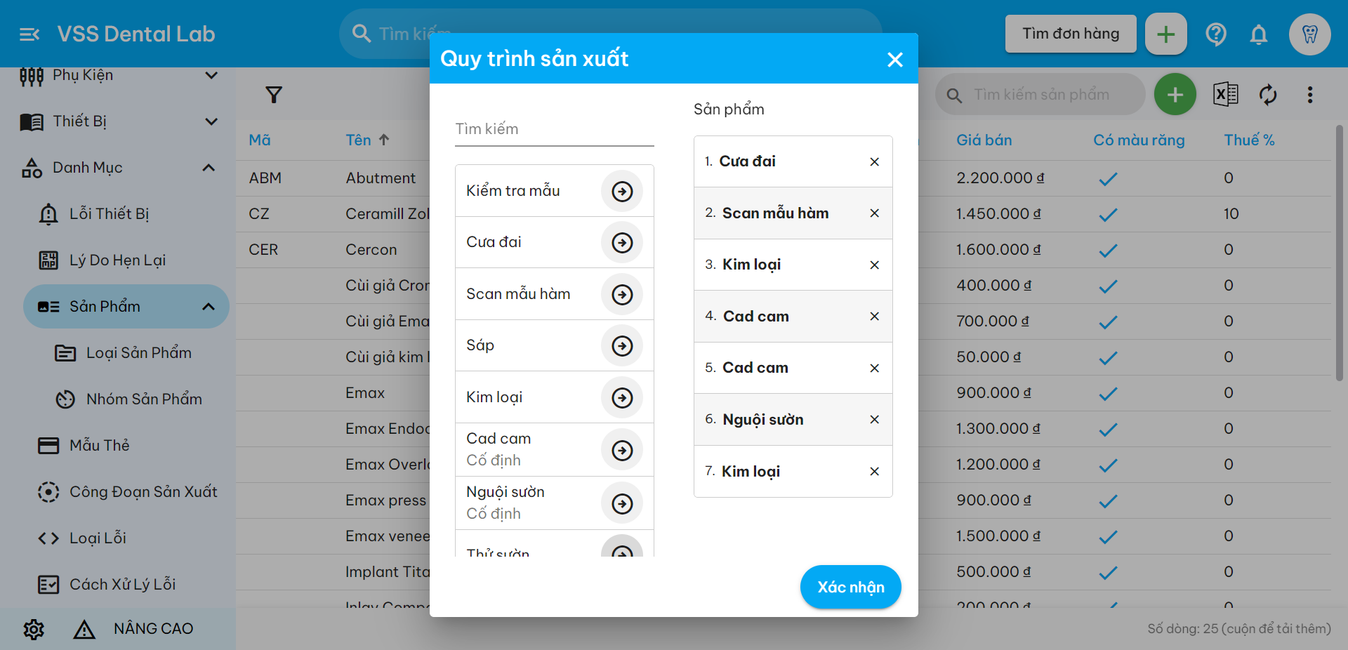 DentalSO Workflow - Phần mềm quản lý labo nha khoa giá rẻ, cho dùng thử miễn phí
